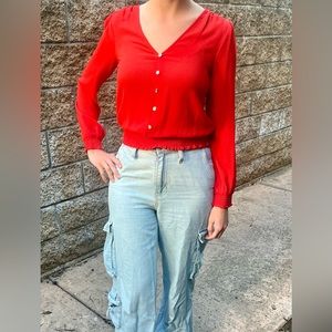 Michael by Michael Kors XS Orange Blouse